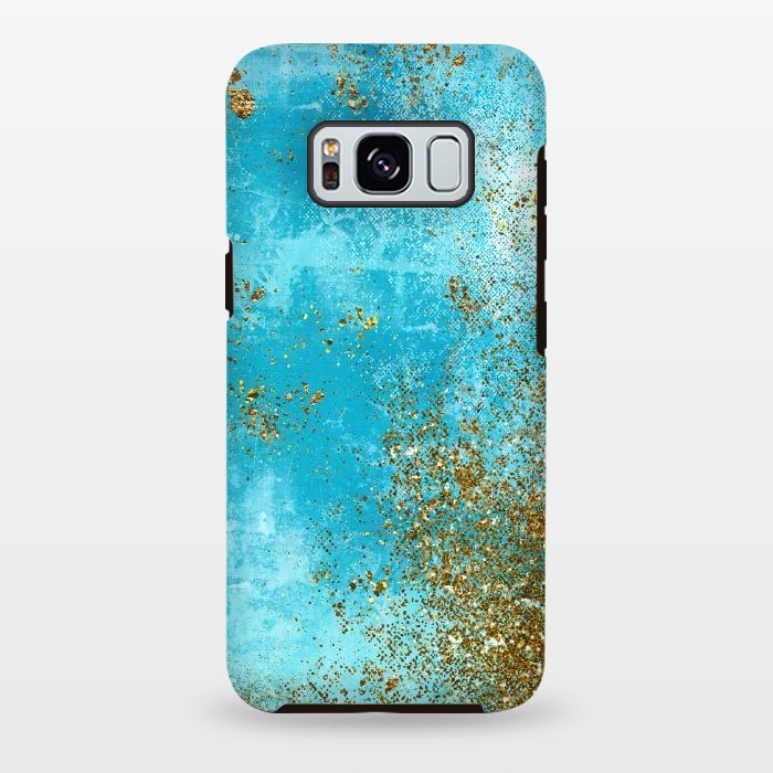 Galaxy S8 plus StrongFit Teal and Gold Mermaid Ocean Seafoam by  Utart
