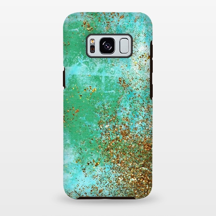 Galaxy S8 plus StrongFit Green and Gold Mermaid Glitter SeaFoam by  Utart