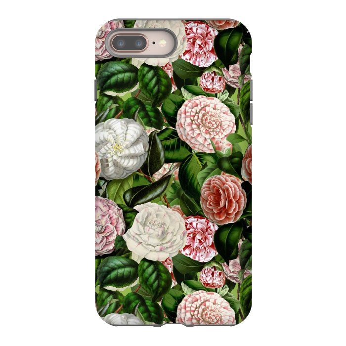 iPhone 7 plus StrongFit Victorian Vintage Camellia Pattern by  Utart