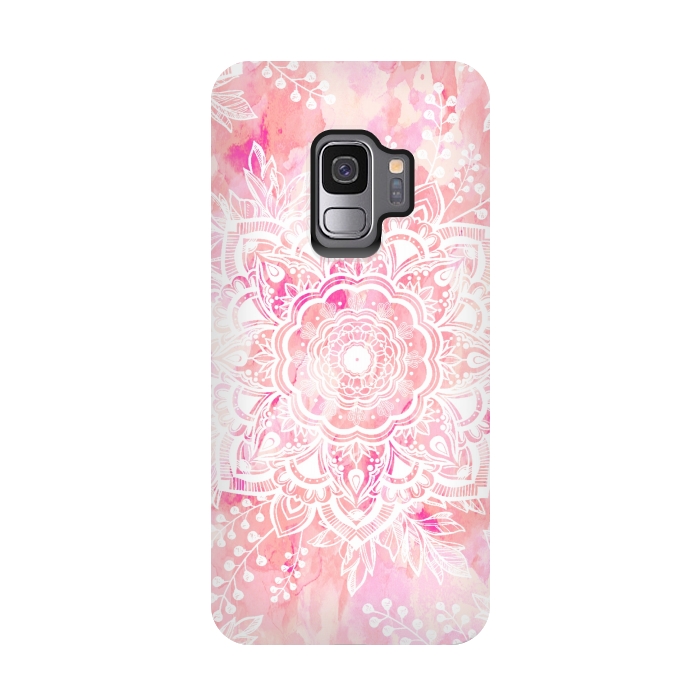 Galaxy S9 StrongFit Queen Starring of Mandalas-Rose by ''CVogiatzi.