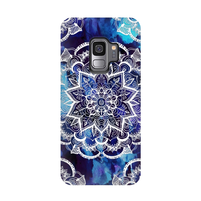 Galaxy S9 StrongFit Queen Starring of Mandalas Navy by ''CVogiatzi.