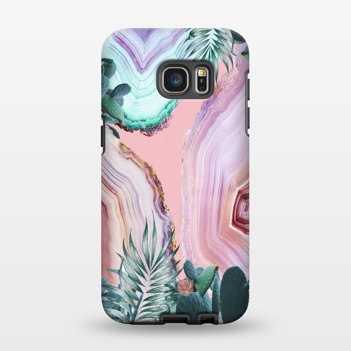 Galaxy S7 EDGE StrongFit Mineral Agates & Garden #Glam collection by ''CVogiatzi.