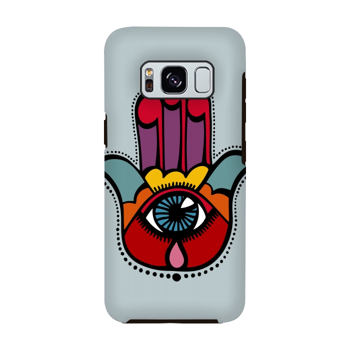 Galaxy S8 StrongFit Pop Hamsa over Blue by Majoih