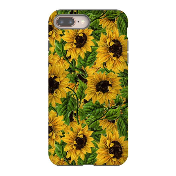 iPhone 7 plus StrongFit Vintage Sunflower Pattern by  Utart