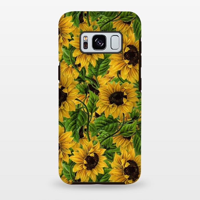 Galaxy S8 plus StrongFit Vintage Sunflower Pattern by  Utart