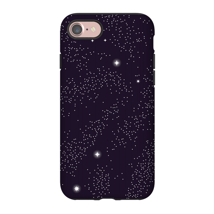 iPhone 7 StrongFit Universe with planets and stars seamless pattern, cosmos starry night sky 005 by Jelena Obradovic