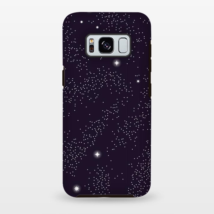 Galaxy S8 plus StrongFit Universe with planets and stars seamless pattern, cosmos starry night sky 005 by Jelena Obradovic