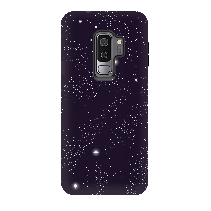 Galaxy S9 plus StrongFit Universe with planets and stars seamless pattern, cosmos starry night sky 005 by Jelena Obradovic
