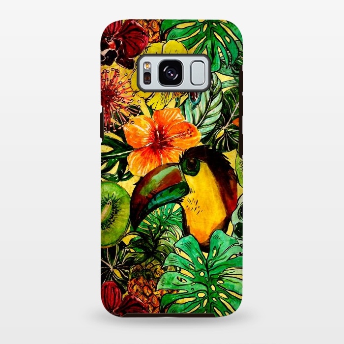 Galaxy S8 plus StrongFit Tropical bird in flower jungle by  Utart
