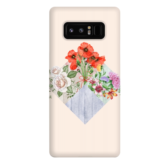 Galaxy Note 8 StrongFit Floral Blocks by Creativeaxle