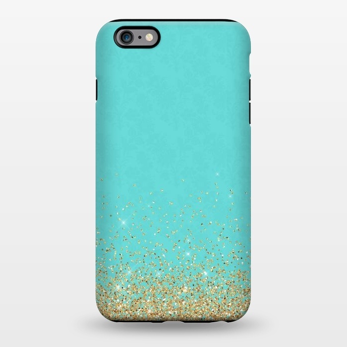 iPhone 6/6s plus StrongFit Teal and Gold Glitter by  Utart
