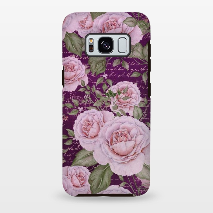 Galaxy S8 plus StrongFit Nostalgic Rose PAttern by Andrea Haase