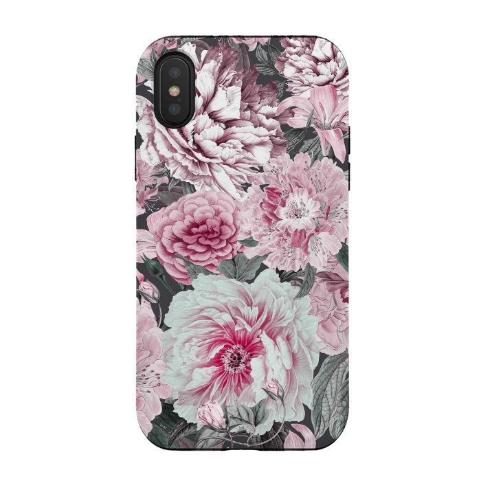 iPhone Xs / X StrongFit Romantic Vintage Flower Pattern by Andrea Haase