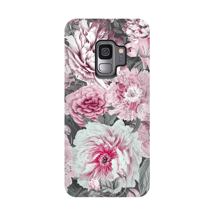 Galaxy S9 StrongFit Romantic Vintage Flower Pattern by Andrea Haase