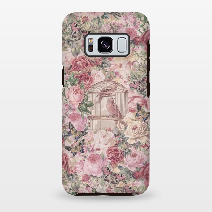 Galaxy S8 plus StrongFit Nostalgic Flowers With Birdcage by Andrea Haase