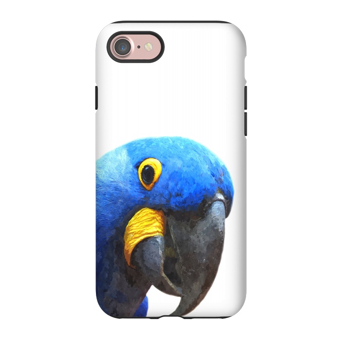iPhone 7 StrongFit Blue Parrot Portrait by Alemi