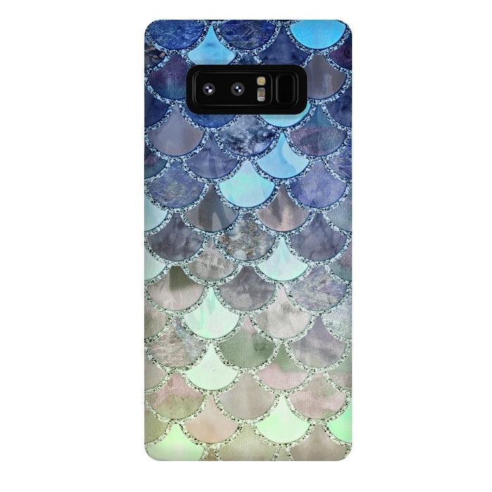 Galaxy Note 8 StrongFit Multicolor Watercolor Fish and Mermaid Scales by  Utart