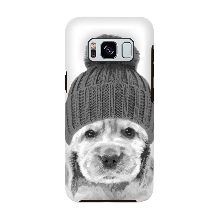 Galaxy S8 StrongFit Black and White Cocker Spaniel by Alemi