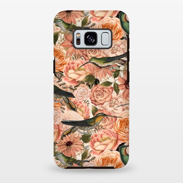 Galaxy S8 plus StrongFit Vintage Flower And Hummingbird Pattern by Andrea Haase