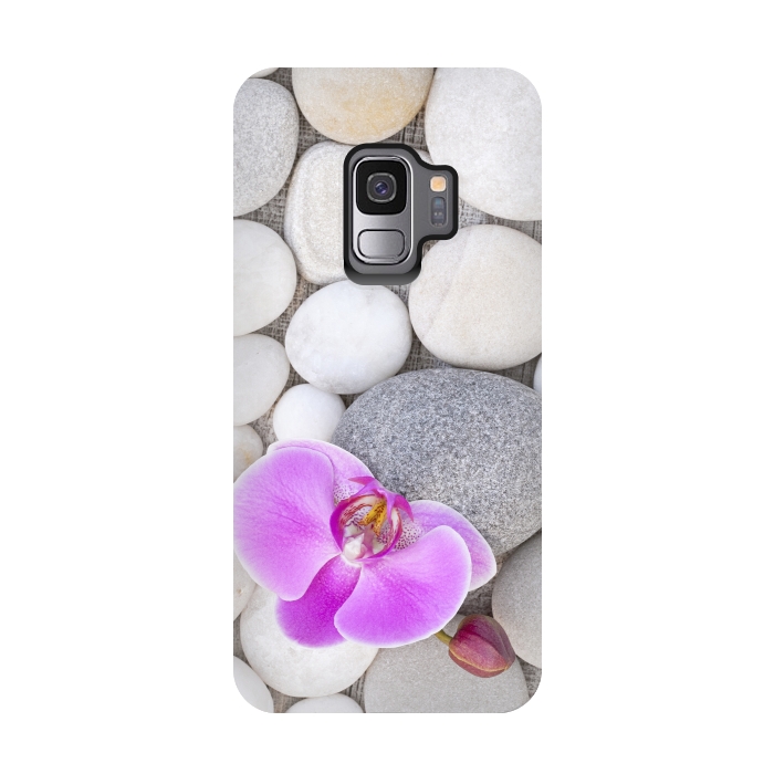 Galaxy S9 StrongFit Zen Style Orchid On Pebble by Andrea Haase