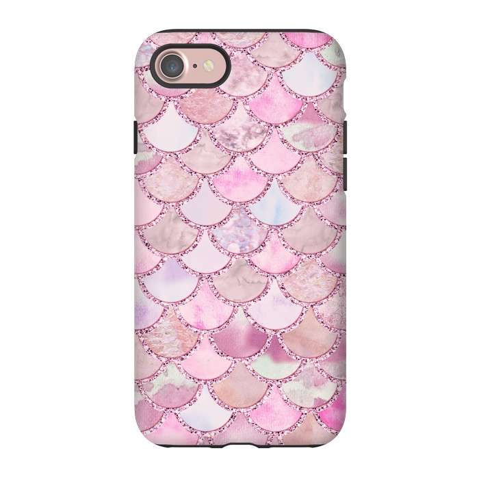iPhone 7 StrongFit Pretty pink and pastel Mermaid Scales  by  Utart