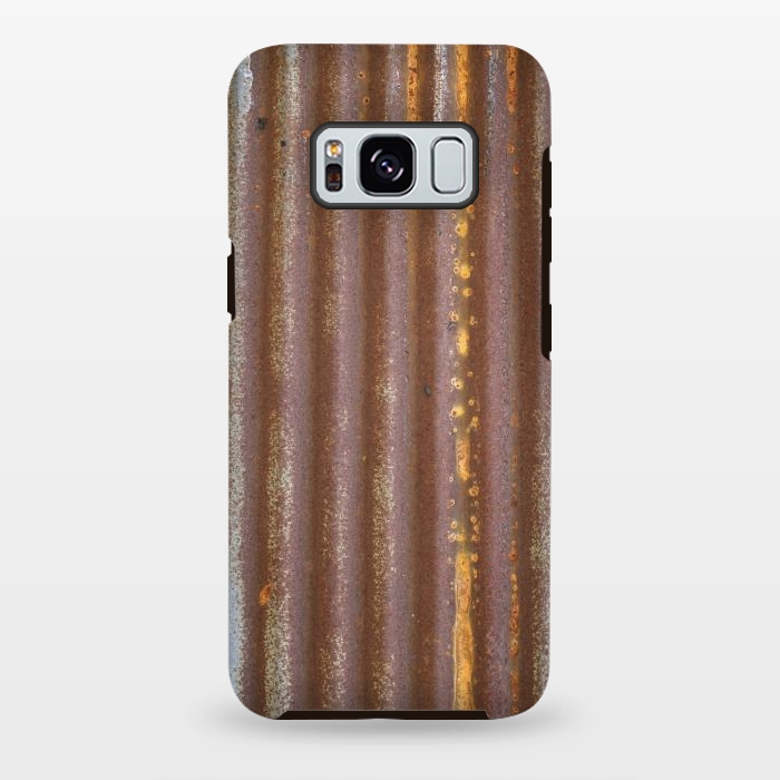 Galaxy S8 plus StrongFit Old Rusty Corrugated Sheet 2 by Andrea Haase