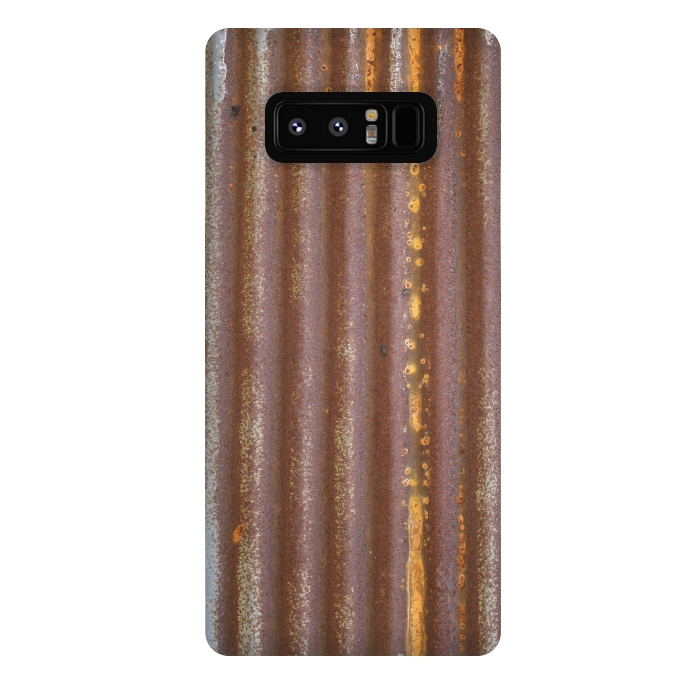 Galaxy Note 8 StrongFit Old Rusty Corrugated Sheet 2 by Andrea Haase