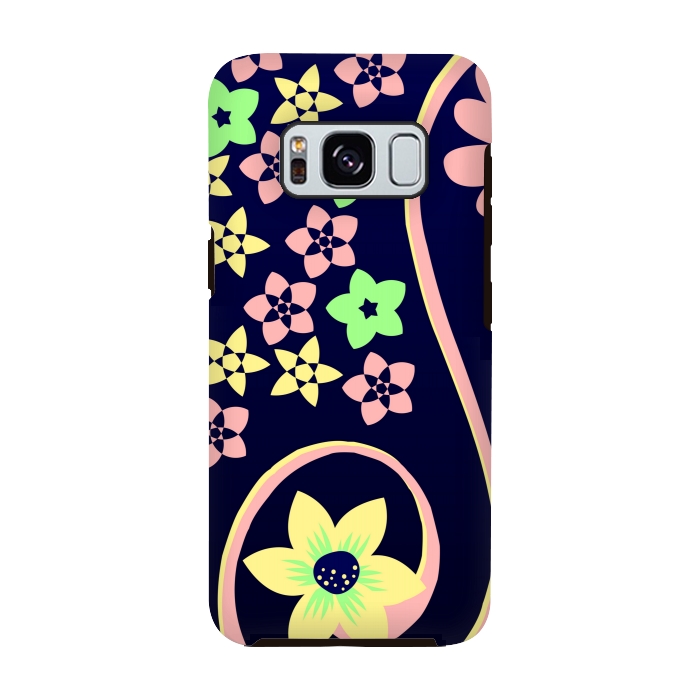Galaxy S8 StrongFit yellow flower pattern by MALLIKA