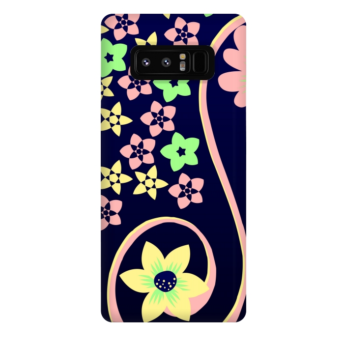 Galaxy Note 8 StrongFit yellow flower pattern by MALLIKA