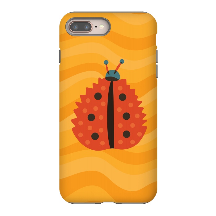 iPhone 7 plus StrongFit Orange Ladybug With Autumn Leaf Disguise by Boriana Giormova