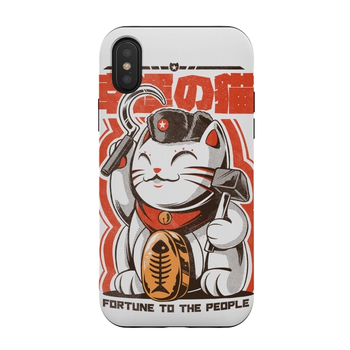 iPhone Xs / X StrongFit Catnist by Ilustrata