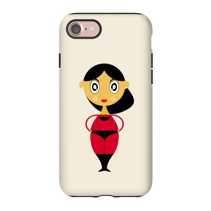 iPhone 7 StrongFit stylish woman red dress by TMSarts