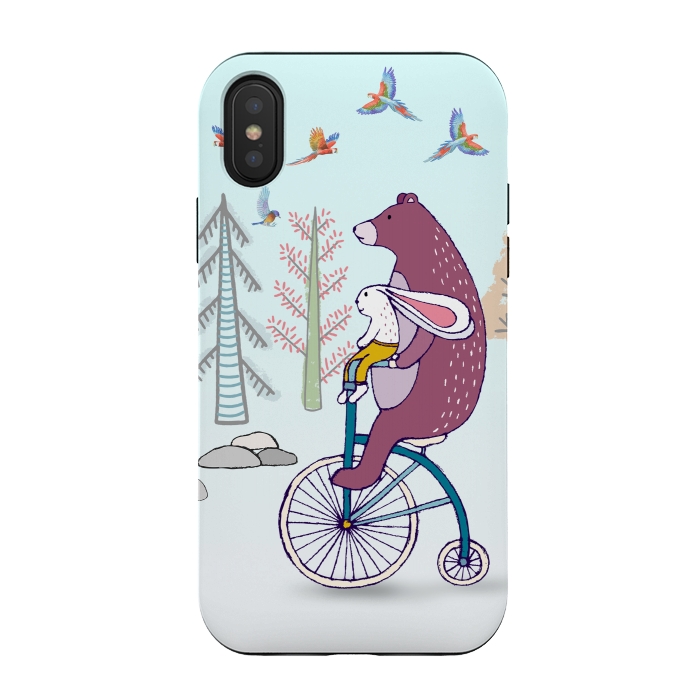 iPhone Xs / X StrongFit Bear Suffer by Creativeaxle