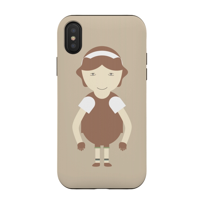 iPhone Xs / X StrongFit little brown girl by TMSarts
