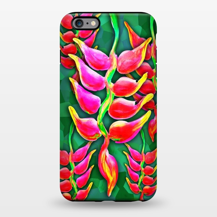 iPhone 6/6s plus StrongFit Exotic Flowers Heliconia Pendula Bright Red  by BluedarkArt