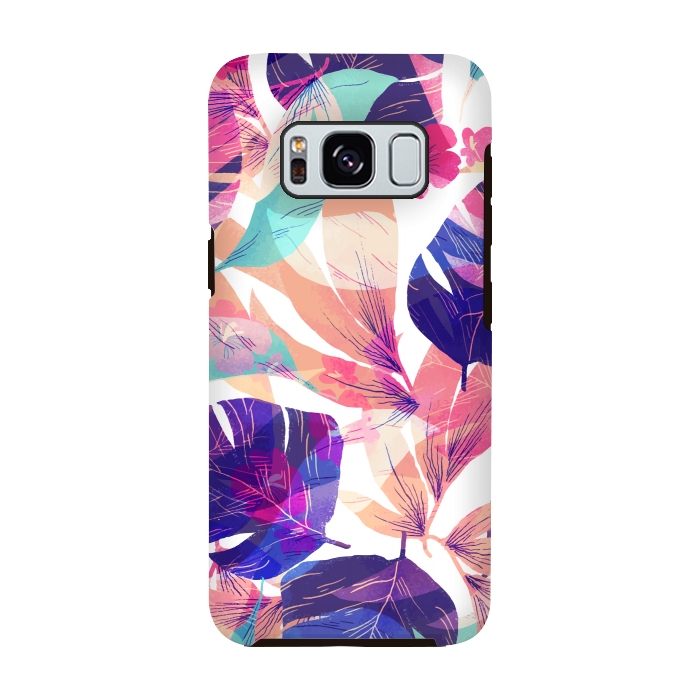 Galaxy S8 StrongFit Watercolor summer flowers by Bledi