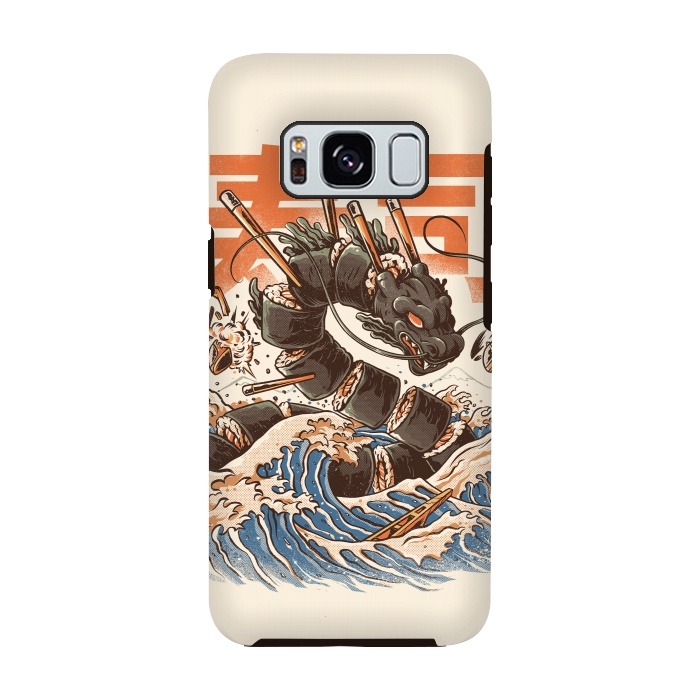 Galaxy S8 StrongFit Great Sushi Dragon  by Ilustrata