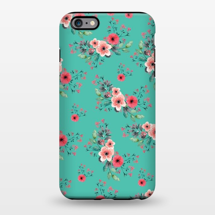 iPhone 6/6s plus StrongFit Flowers in Aquamarine by Rossy Villarreal