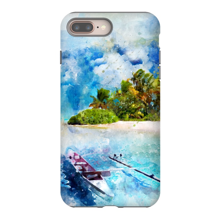 iPhone 7 plus StrongFit Boat at Island by Creativeaxle