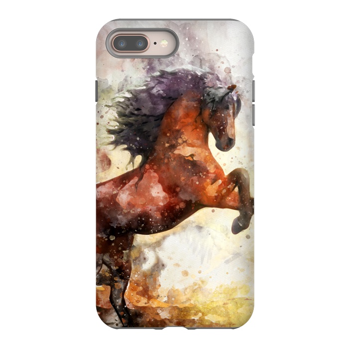iPhone 7 plus StrongFit Excited Horse by Creativeaxle