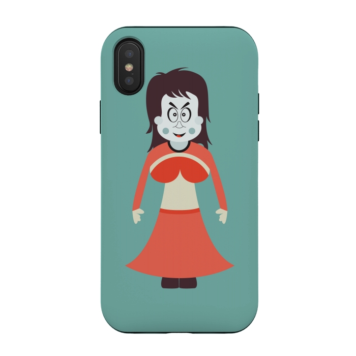 iPhone Xs / X StrongFit old woman cartoon by TMSarts