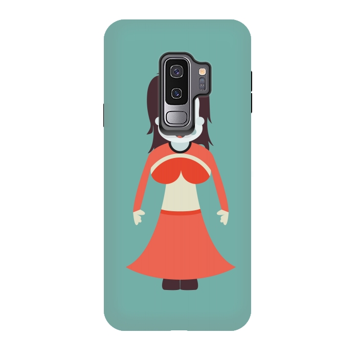 Galaxy S9 plus StrongFit old woman cartoon by TMSarts