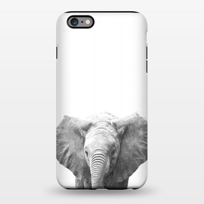 iPhone 6/6s plus StrongFit Black and White Baby Elephant  by Alemi