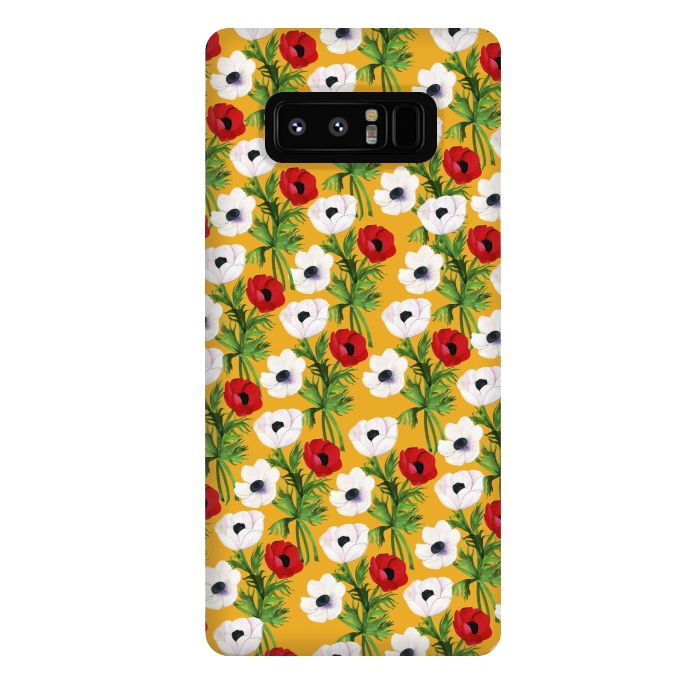 Galaxy Note 8 StrongFit Yellow Flowers Rain by Rossy Villarreal