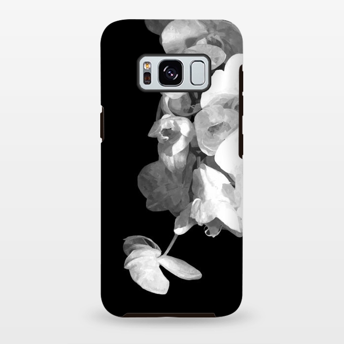 Galaxy S8 plus StrongFit White Orchids Black Background by Alemi