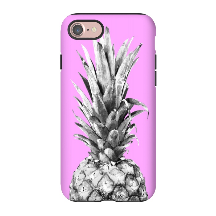 iPhone 7 StrongFit Black, White, Pink Pineapple by Alemi