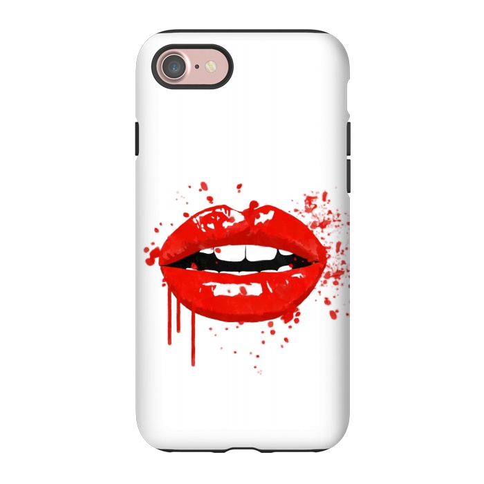 iPhone 7 StrongFit Red Lips Illustration by Alemi