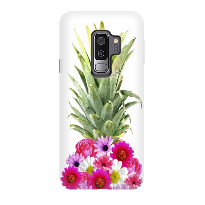 Galaxy S9 plus StrongFit Pineapple Flowers by Alemi