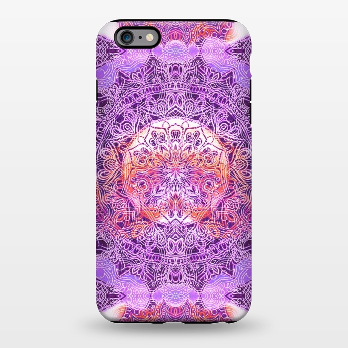 iPhone 6/6s plus StrongFit Purple orange hippy mandala by Oana 