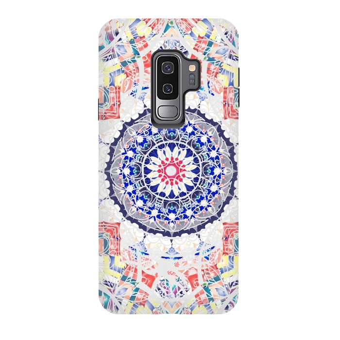 Galaxy S9 plus StrongFit Festival ethnic colorful mandala drawing by Oana 
